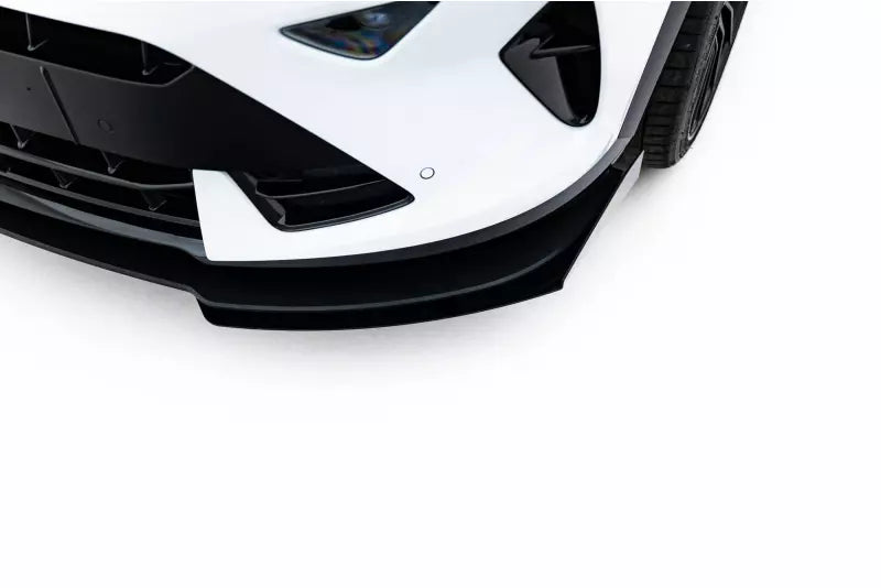 Maxton Design Street Pro Frontlippe mit Flaps für Cupra Formentor Mk1 Facelift matt schwarz mit Hochglanz Flaps – Ansicht 4