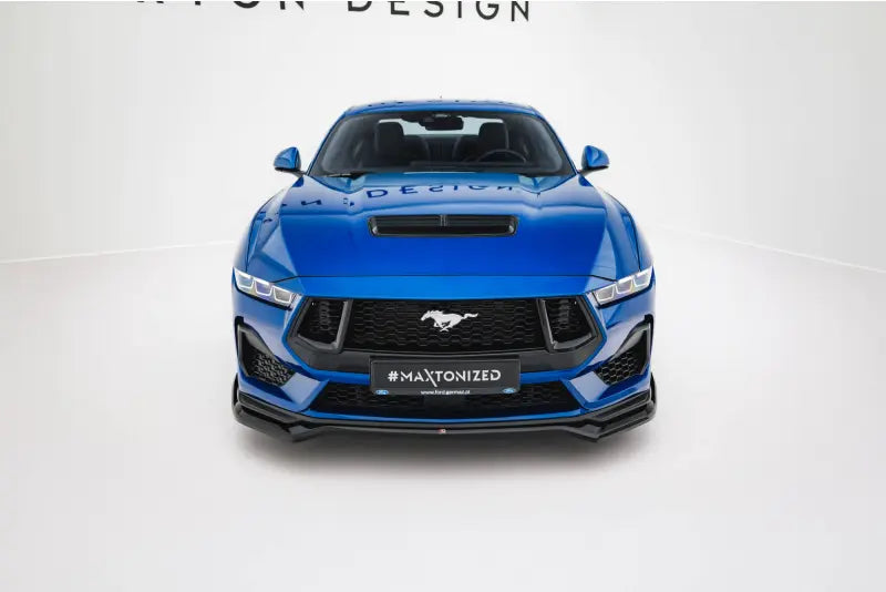 Maxton Design Frontlippe V.1 für Ford Mustang GT Mk7 Hochglanz schwarz – Ansicht 1