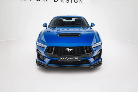 Maxton Design Frontlippe V.1 für Ford Mustang GT Mk7 Hochglanz schwarz – Ansicht 1