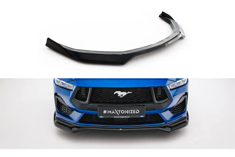Maxton Design Frontlippe V.1 für Ford Mustang GT Mk7 Hochglanz schwarz – Ansicht 2