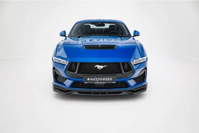 Maxton Design Frontlippe V.2 für Ford Mustang GT Mk7 Hochglanz schwarz – Ansicht 1