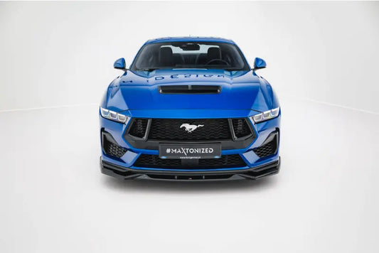 Maxton Design Frontlippe V.2 für Ford Mustang GT Mk7 Hochglanz schwarz – Ansicht 1