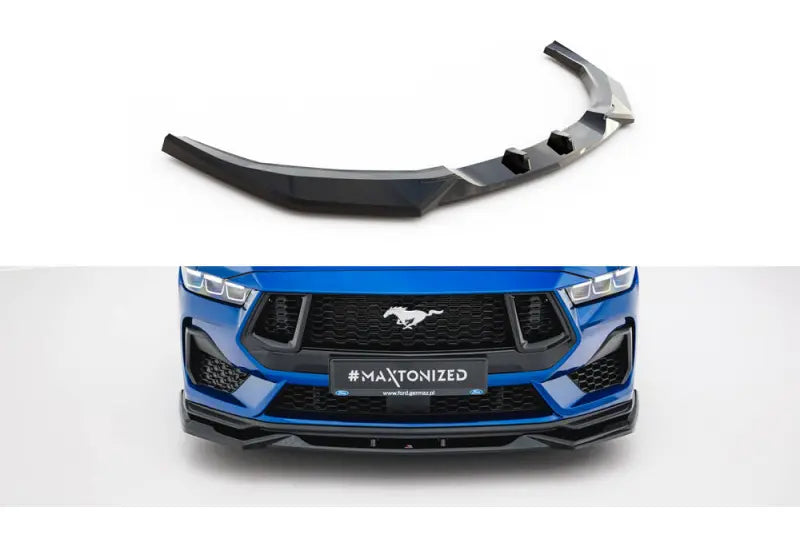 Maxton Design Frontlippe V.2 für Ford Mustang GT Mk7 Hochglanz schwarz – Ansicht 2