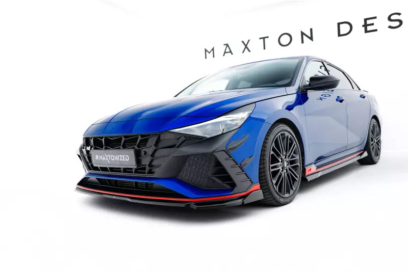 Maxton Design Frontlippe V.1 für Hyundai Elantra N Mk7 Hochglanz schwarz – Ansicht 1