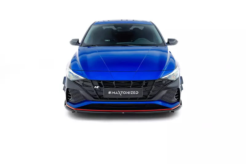 Maxton Design Frontlippe V.1 für Hyundai Elantra N Mk7 Hochglanz schwarz – Ansicht 2