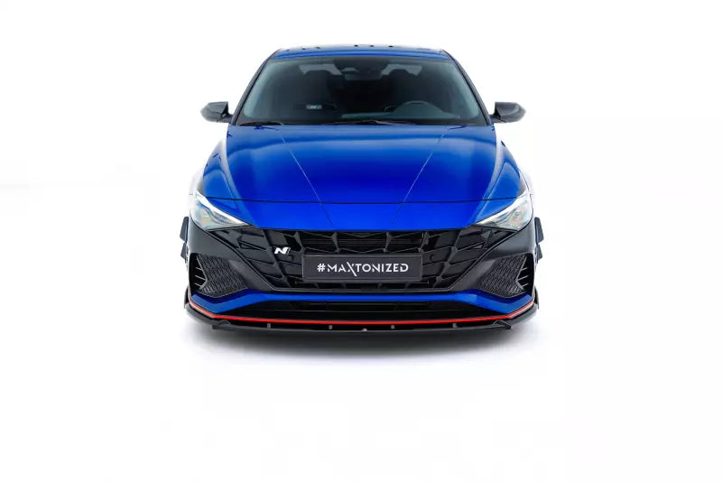 Maxton Design Frontlippe V.2 für Hyundai Elantra N Mk7 Hochglanz schwarz – Ansicht 2