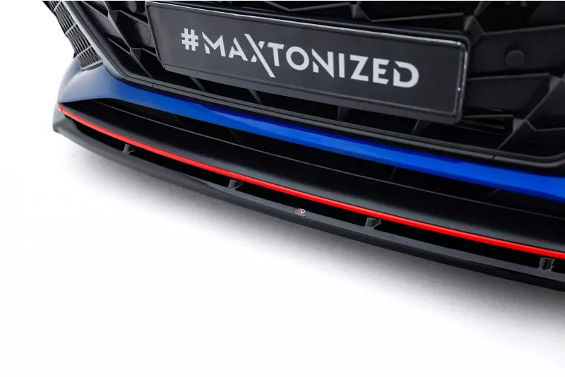 Maxton Design Frontlippe V.2 für Hyundai Elantra N Mk7 Hochglanz schwarz – Ansicht 3
