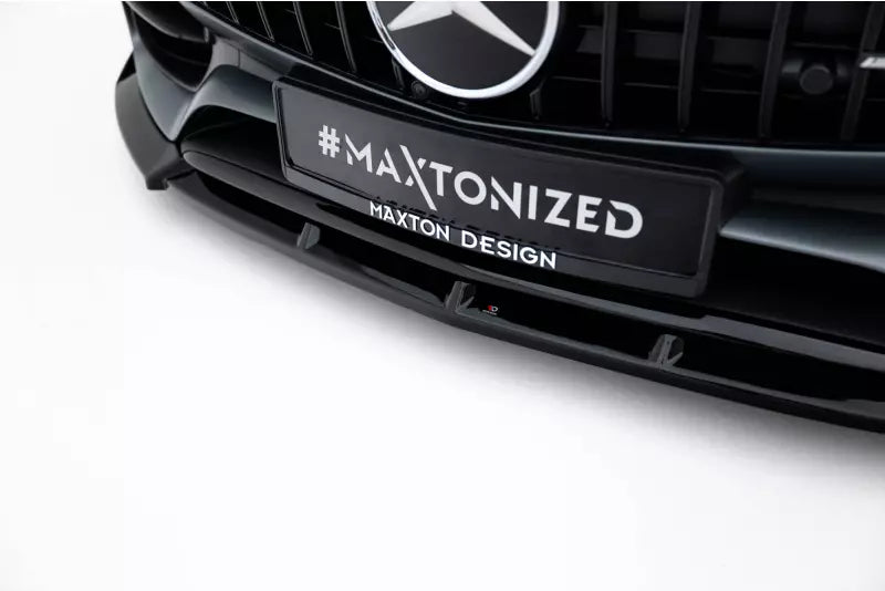 Maxton Design Frontlippe für Mercedes-AMG-GT C C190 Facelift Hochglanz schwarz – Ansicht 2