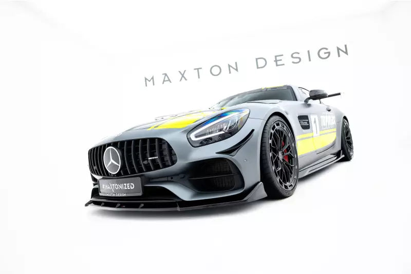 Maxton Design Frontlippe für Mercedes-AMG-GT C C190 Facelift Hochglanz schwarz – Ansicht 4