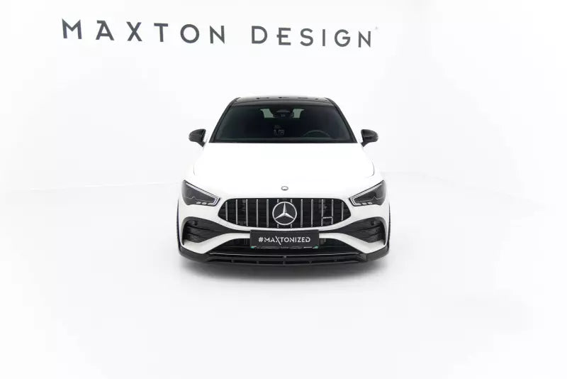 Maxton Design Frontlippe für Mercedes-AMG CLA 35 Coupe / Shooting Brake C118 Facelift / X118 Facelift Hochglanz schwarz – Ansicht 2