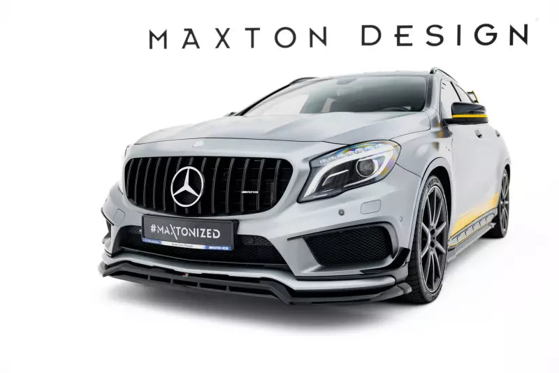 Maxton Design Frontlippe für Mercedes GLA 45 AMG Off-roader X156 Hochglanz schwarz – Ansicht 1
