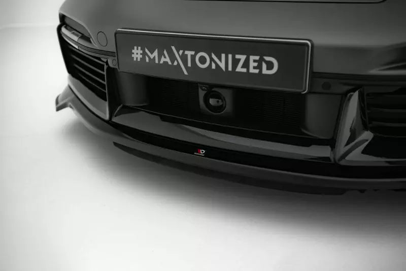 Maxton Design Frontlippe für Porsche 911 Turbo S Aero Kit 992 Hochglanz schwarz – Ansicht 3