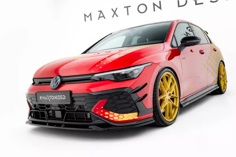 Maxton Design Frontlippe V.1 für VW Golf 8 GTI Clubsport Facelift Hochglanz schwarz – Ansicht 1