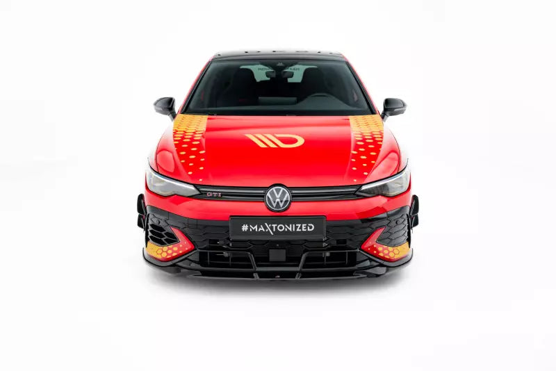 Maxton Design Frontlippe V.1 für VW Golf 8 GTI Clubsport Facelift Hochglanz schwarz – Ansicht 2