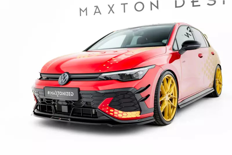 Maxton Design Frontlippe V.3 für VW Golf 8 GTI Clubsport Facelift Hochglanz schwarz – Ansicht 1