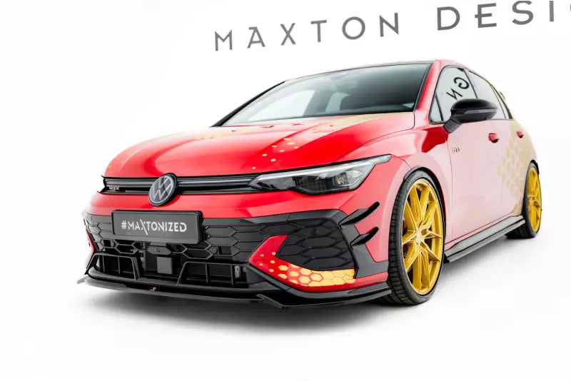 Maxton Design Frontlippe V.4 für VW Golf 8 GTI Clubsport Facelift Hochglanz schwarz – Ansicht 1