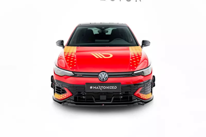Maxton Design Frontlippe V.4 für VW Golf 8 GTI Clubsport Facelift Hochglanz schwarz – Ansicht 2