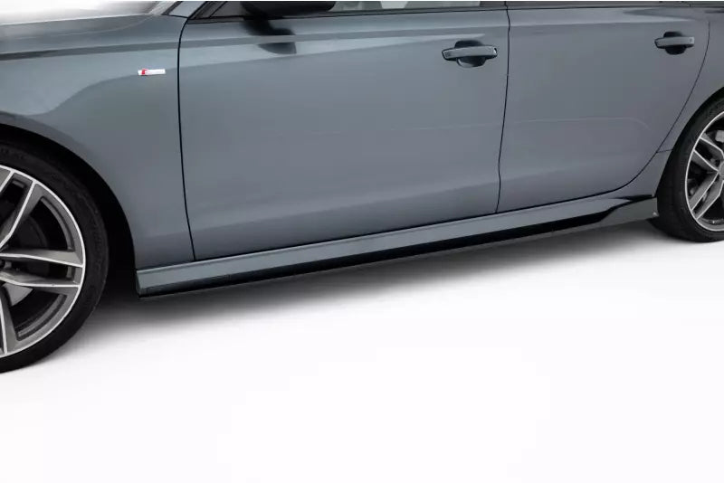 Maxton Design Seitenschweller (Paar) V.2 für Audi A6 / A6 C7 S-line / S6 C7 Facelift Hochglanz schwarz – Ansicht 1