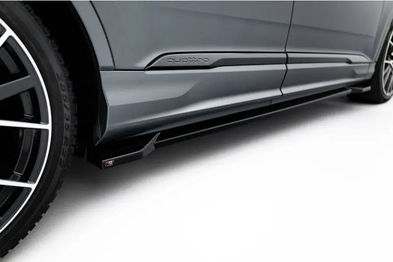 Maxton Design Seitenschweller (Paar) für Audi Q7 S-Line Mk2 Facelift 2 (2023-) Hochglanz schwarz – Ansicht 3