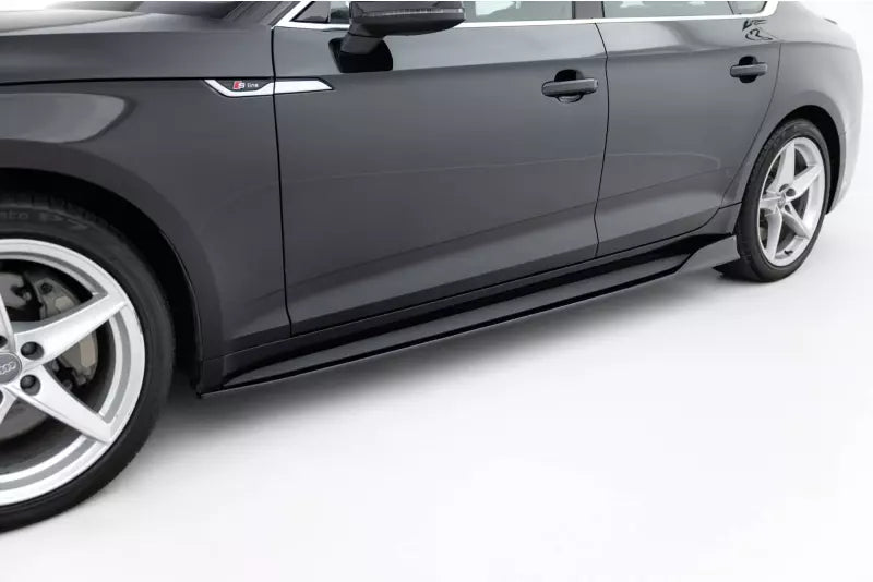 Maxton Design Seitenschweller (Paar) für Audi S5 / A5 S-Line Sportback F5 Hochglanz schwarz – Ansicht 1