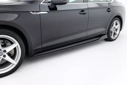 Maxton Design Seitenschweller (Paar) für Audi S5 / A5 S-Line Sportback F5 Hochglanz schwarz – Ansicht 1