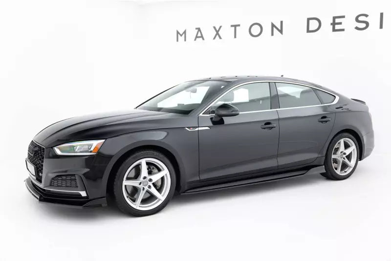 Maxton Design Seitenschweller (Paar) für Audi S5 / A5 S-Line Sportback F5 Hochglanz schwarz – Ansicht 2