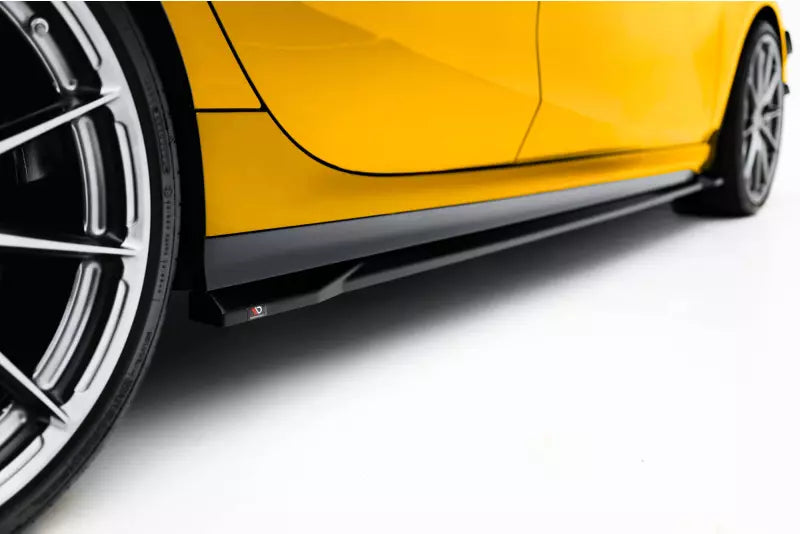 Maxton Design Seitenschweller (Paar) V.3 für BMW 1er M-Paket F70 Hochglanz schwarz – Ansicht 3