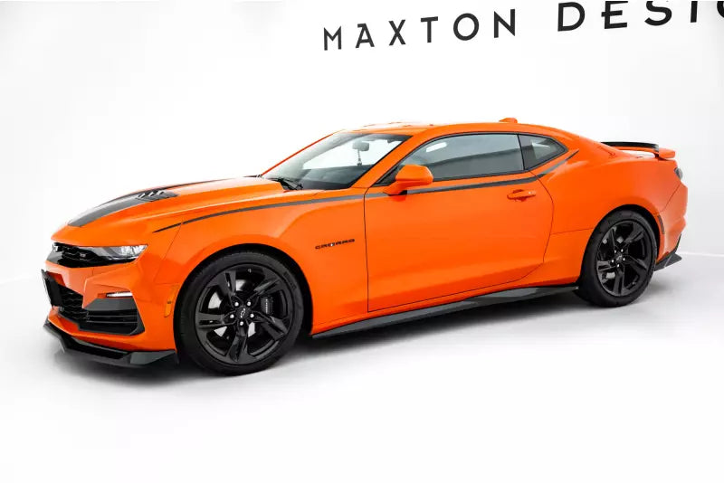 Maxton Design Seitenschweller (Paar) V.1 für Chevrolet Camaro SS Mk6 Facelift Hochglanz schwarz – Ansicht 2