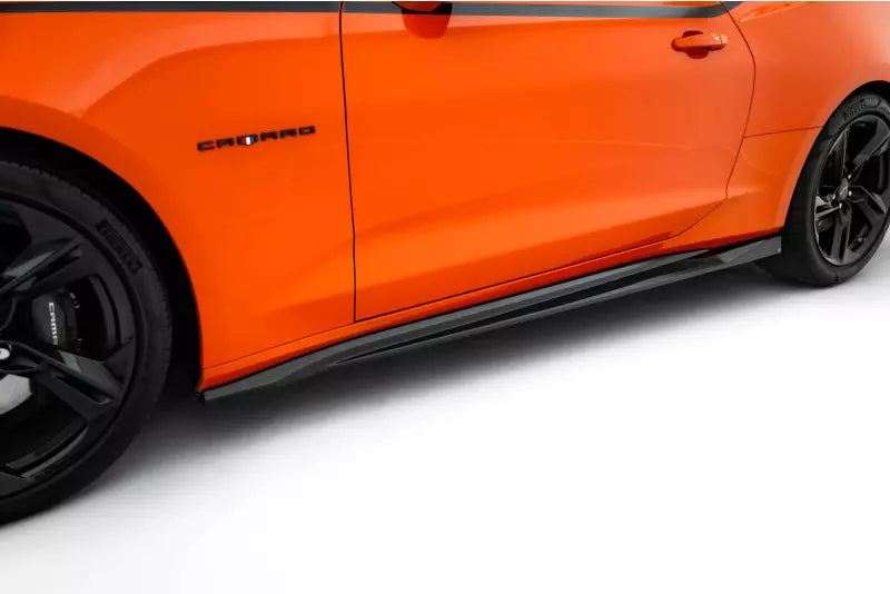 Maxton Design Seitenschweller (Paar) V.2 für Chevrolet Camaro SS Mk6 Facelift Hochglanz schwarz – Ansicht 1