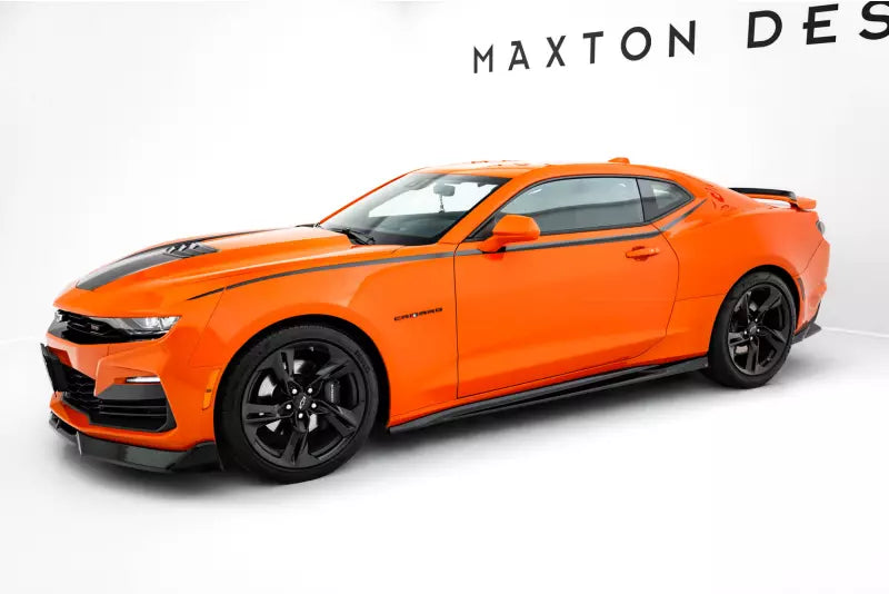 Maxton Design Seitenschweller (Paar) V.2 für Chevrolet Camaro SS Mk6 Facelift Hochglanz schwarz – Ansicht 2