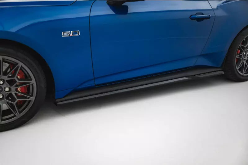 Maxton Design Seitenschweller (Paar) für Ford Mustang GT Mk7 Hochglanz schwarz – Ansicht 1