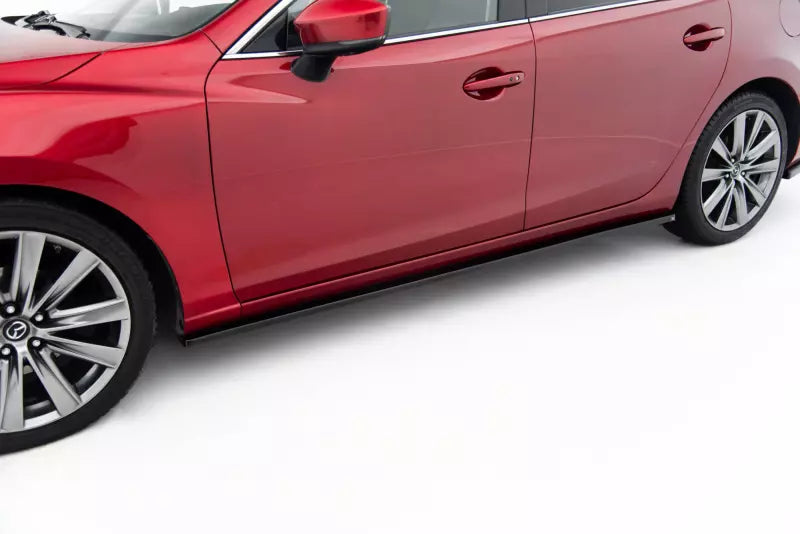 Maxton Design Seitenschweller (Paar) für Mazda 6 Limousine Mk3 Facelift Hochglanz schwarz – Ansicht 1