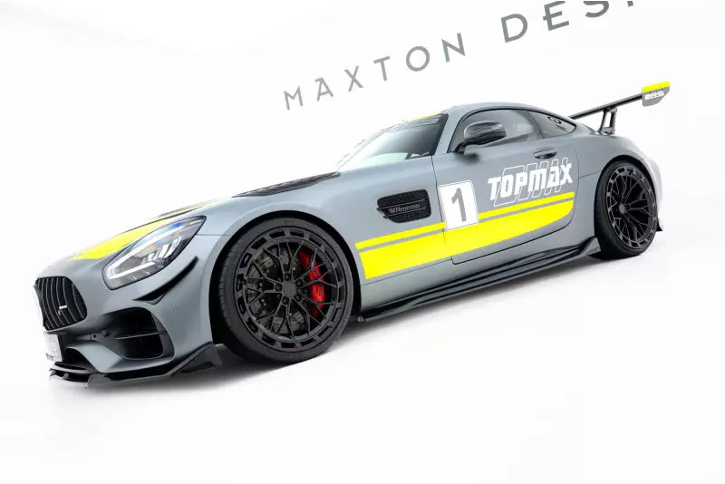 Maxton Design Seitenschweller (Paar) für Mercedes GTC C190 Facelift Hochglanz schwarz – Ansicht 4