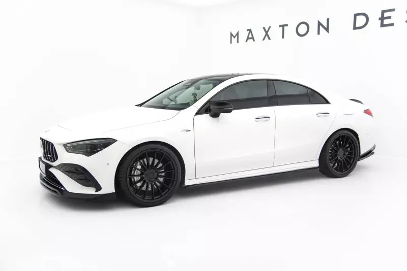 Maxton Design Seitenschweller (Paar) für Mercedes CLA AMG 35 / 45 Coupe / Shooting Brake C118 Facelift / X118 Facelift Hochglanz schwarz – Ansicht 2
