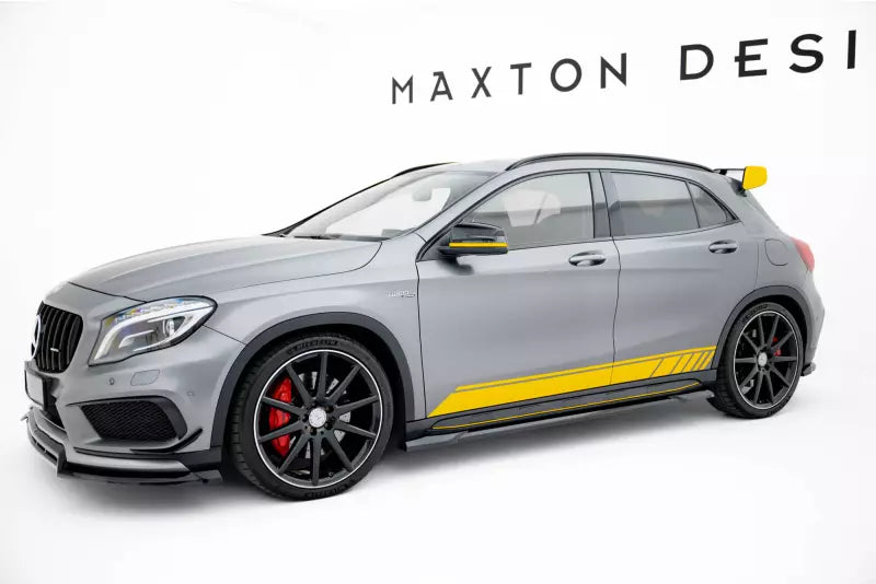 Maxton Design Seitenschweller (Paar) V.2 für Mercedes GLA 45 AMG X156 Hochglanz schwarz – Ansicht 2