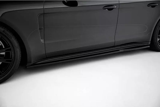 Maxton Design Seitenschweller (Paar) V.2 für Porsche Panamera Turbo S E-Hybrid / Panamera E-Hybrid 971 Hochglanz schwarz – Ansicht 1
