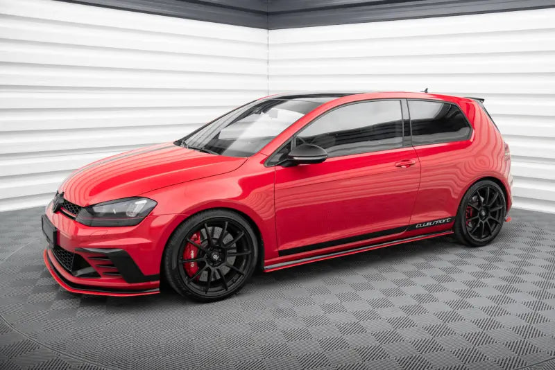 Maxton Design Seitenschweller (Paar) für VW Golf 7 GTI Clubsport rot – Ansicht 1