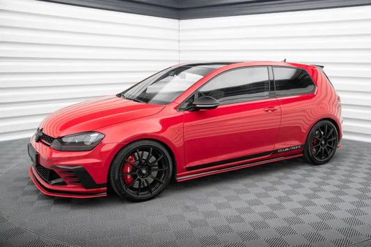 Maxton Design Seitenschweller (Paar) für VW Golf 7 GTI Clubsport rot – Ansicht 1