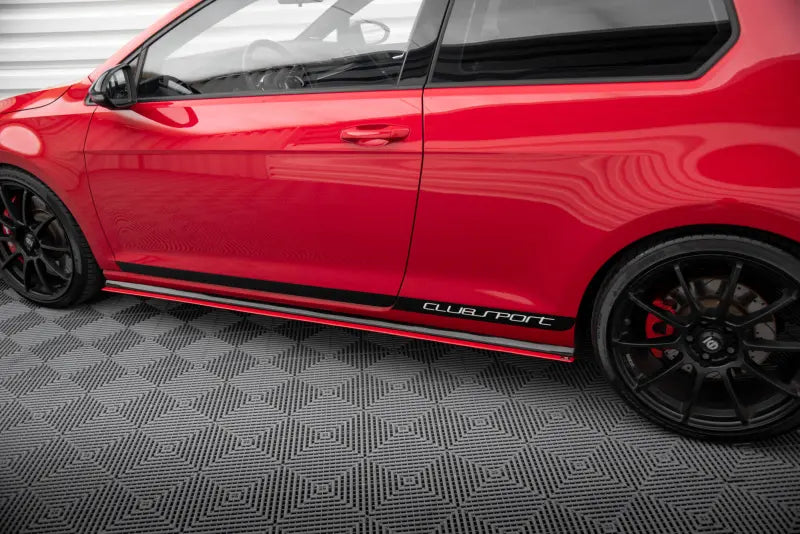 Maxton Design Seitenschweller (Paar) für VW Golf 7 GTI Clubsport rot – Ansicht 4