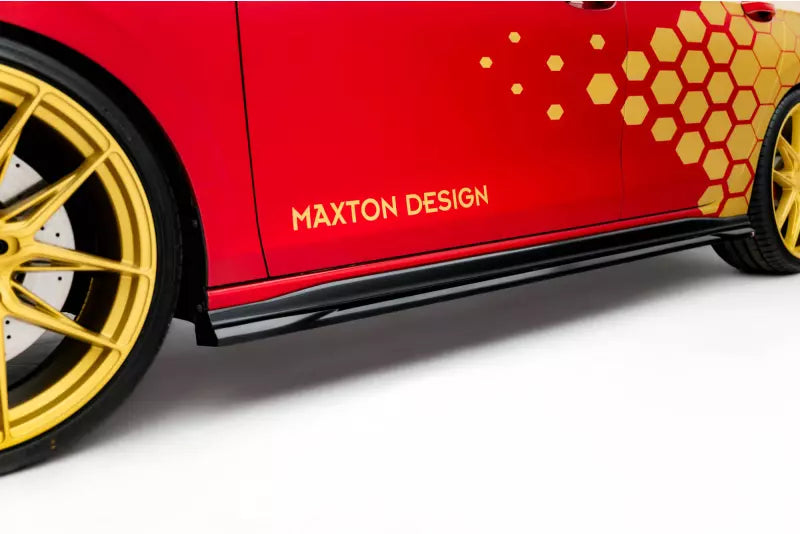 Maxton Design Seitenschweller (Paar) V.1 für VW Golf 8 GTI Clubsport Facelift Hochglanz schwarz – Ansicht 1