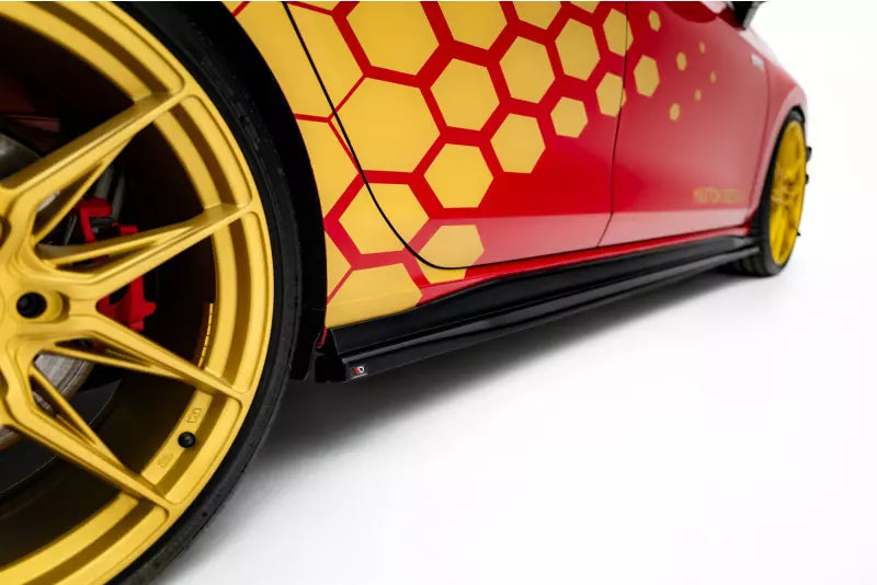 Maxton Design Seitenschweller (Paar) V.2 für VW Golf 8 GTI Clubsport Facelift Hochglanz schwarz – Ansicht 2
