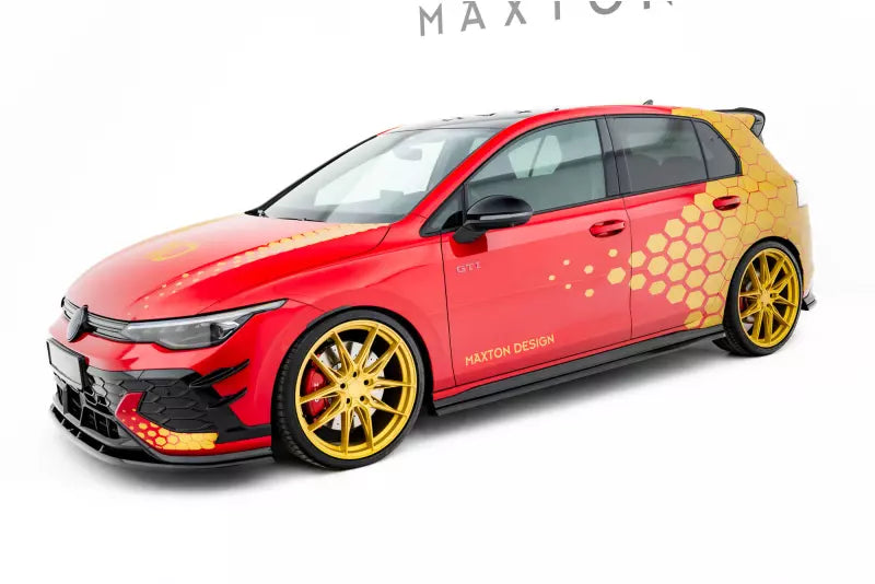 Maxton Design Seitenschweller (Paar) V.2 für VW Golf 8 GTI Clubsport Facelift Hochglanz schwarz – Ansicht 3