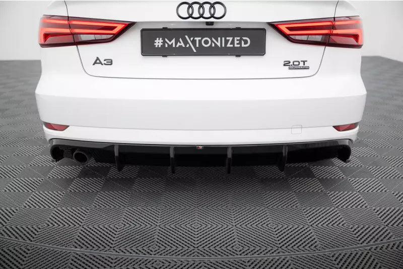 Maxton Design Heckdiffusor V.1 für Audi A3 Limousine 8V Facelift Hochglanz schwarz – Ansicht 4