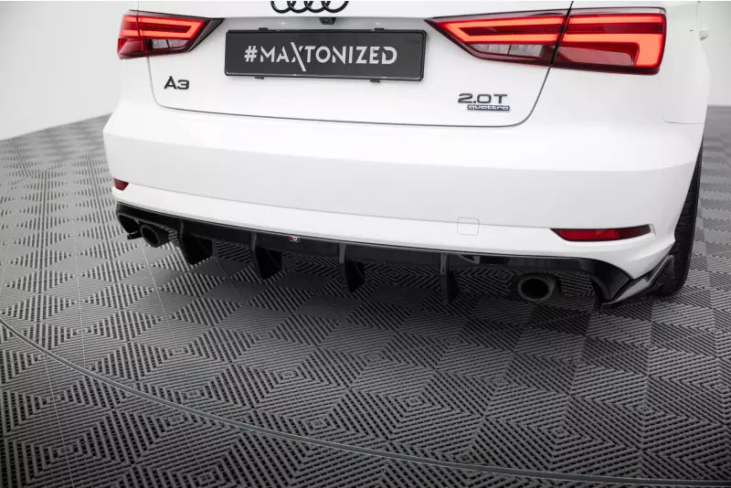 Maxton Design Heckdiffusor V.2 für Audi A3 Limousine 8V Facelift Hochglanz schwarz – Ansicht 2