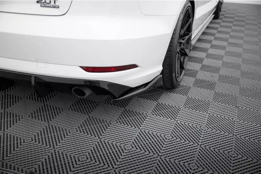 Maxton Design Diffusor Flaps V.2 für Audi A3 Limousine 8V Facelift Hochglanz schwarz – Ansicht 1