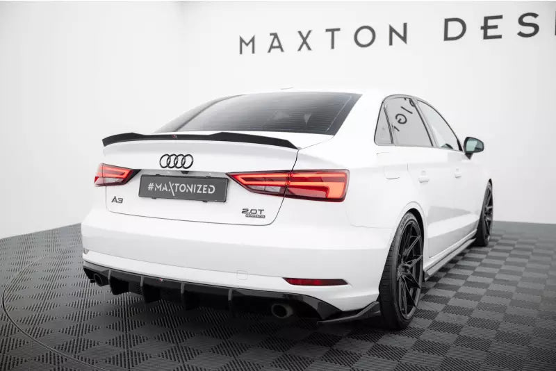 Maxton Design Diffusor Flaps V.2 für Audi A3 Limousine 8V Facelift Hochglanz schwarz – Ansicht 2