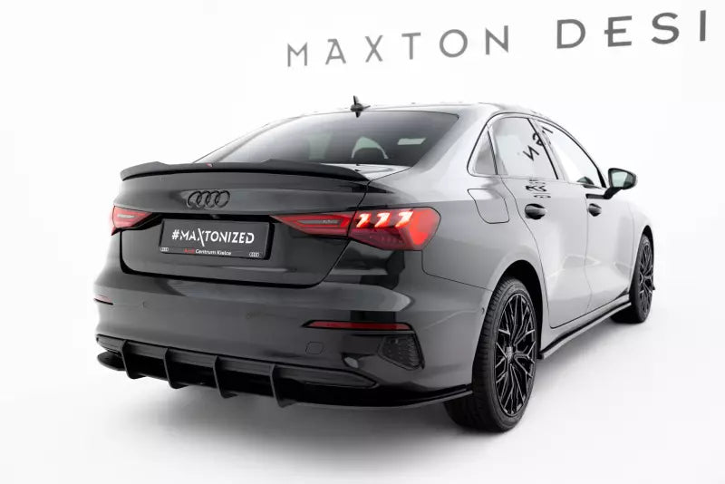 Maxton Design Street Pro Heckdiffusor für Audi A3 Limousine 8Y Schwarz – Ansicht 1
