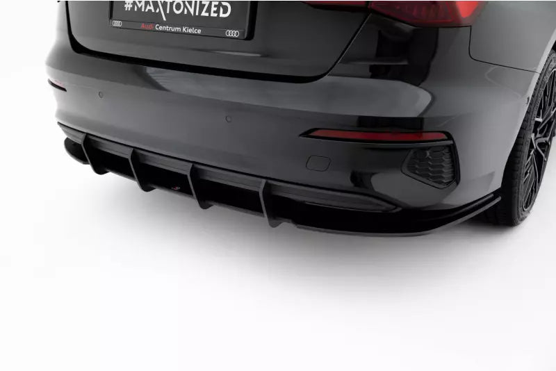 Maxton Design Street Pro Heckdiffusor für Audi A3 Limousine 8Y Schwarz – Ansicht 3