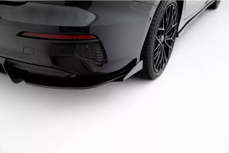 Maxton Design Street Pro Heckdiffusor für Audi A3 Limousine 8Y Schwarz matt mit Hochglanz Flaps – Ansicht 2