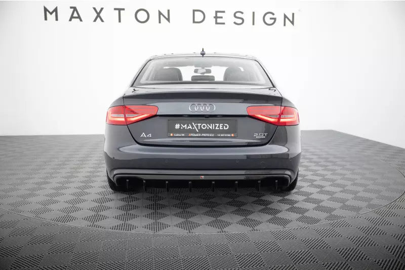 Maxton Design Heckdiffusor V.1 für Audi A4 B8 Facelift Hochglanz schwarz – Ansicht 1